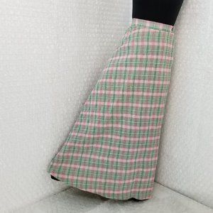 1960s Saks Fifth Avenue plaid maxi skirt